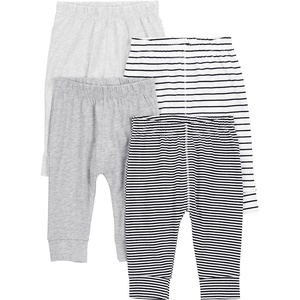 Simple Joys by Carter’s Baby 4-Pack Neutral Pant(Black Mini Stripe/Grey/Light Grey/White Stripe)