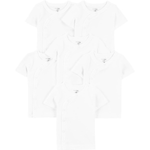 Simple Joys by Carter’s Baby 6-Pack Side-snap Short-Sleeve Shirt(White)