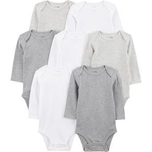 Simple Joys by Carter’s Baby 7-pack Long Sleeve Bodysuit(Heather White)