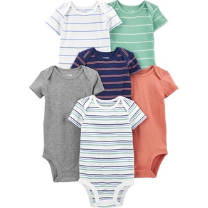 Simple Joys by Carter’s Baby Boys 6-Pack Short-Sleeve Bodysuit(Multicolor/Stripe)