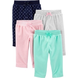 Simple Joys by Carter’s Baby Girls 4-Pack Fleece PantsCasual Pants(Aqua Green/Light Grey/Light Pink/Navy Dots)