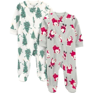 Simple Joys by Carter’s Baby In 2pk Fleece Snp Santa Trees(Santa & Trees)