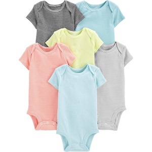 Simple Joys by Carter’s Unisex Babies’ Short-Sleeve Bodysuit(Mini Stripe)