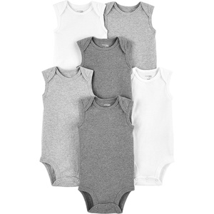 Simple Joys by Carter’s Unisex Babies’ Short-Sleeve Bodysuit(White/Light Grey Heather/Medium Grey Heather)