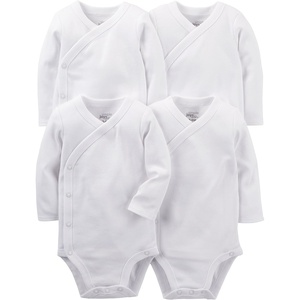 Simple Joys by Carter’s Unisex Baby 4-pack Side Snap Bodysuit(White)