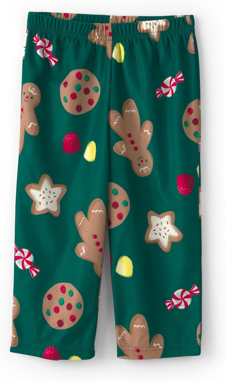 image:imageCarters Baby 2piece Fleece Holiday Coat PjsGreen Gingerbread Cookie