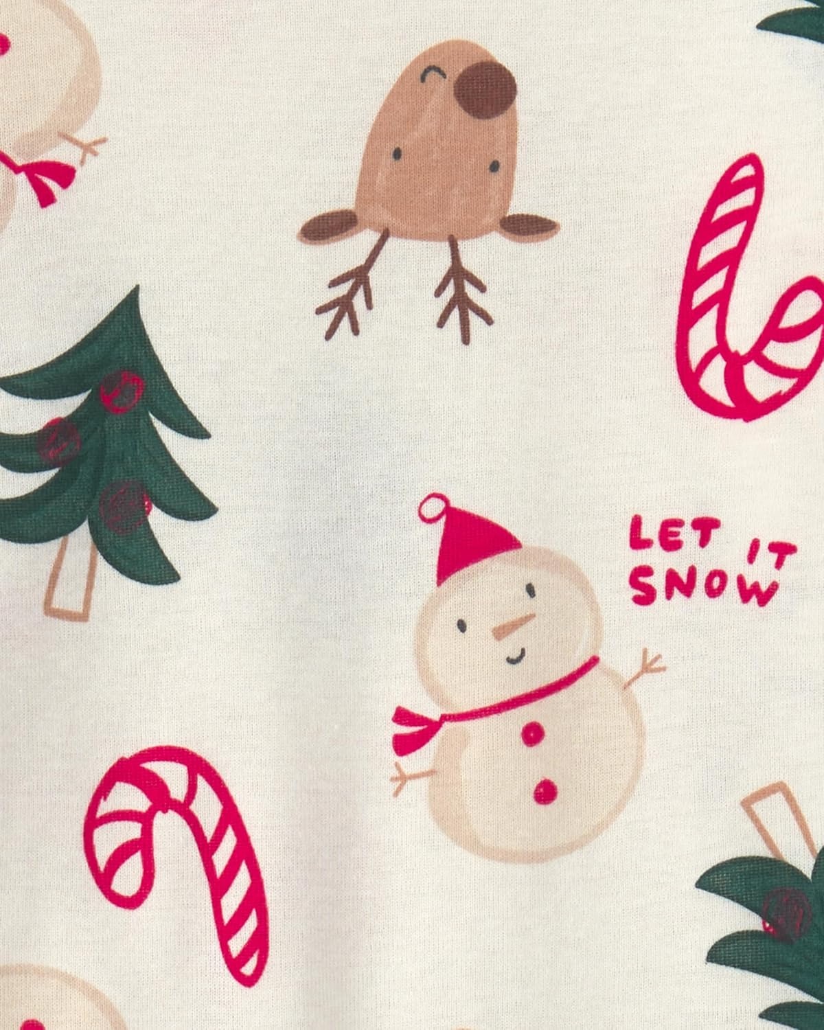 image:imageCarters Baby 2piece Holiday Cotton PjIvory Holiday Icons