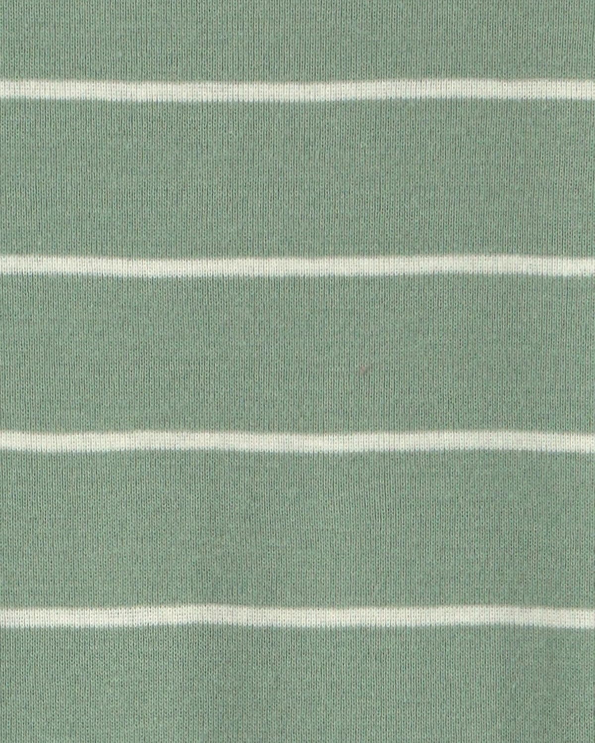image:imageCarters Baby Boys 1piece Cotton PjGreen Stripe Dino Feet