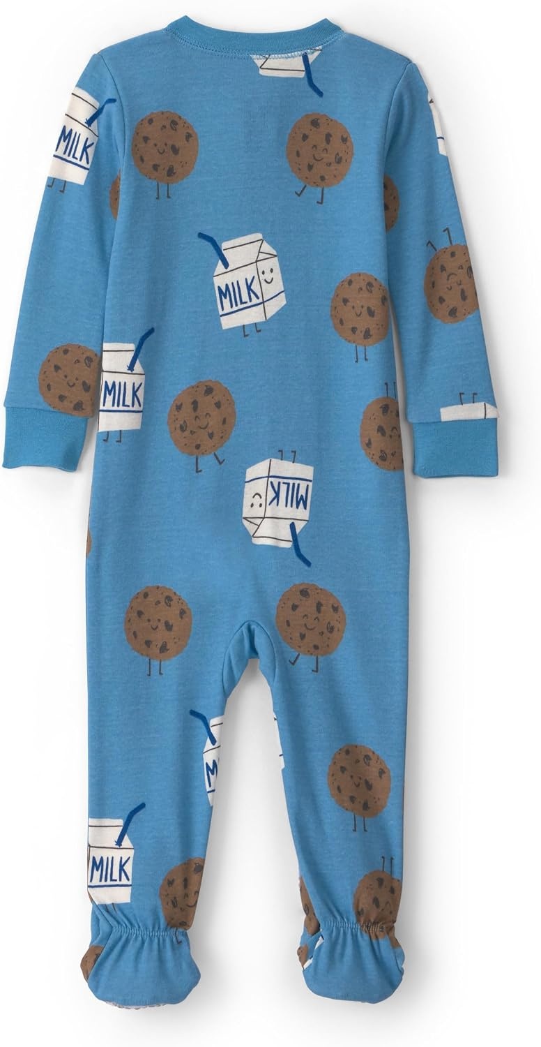 image:imageCarters Baby Boys 1piece Cotton PjMilk and Cookies