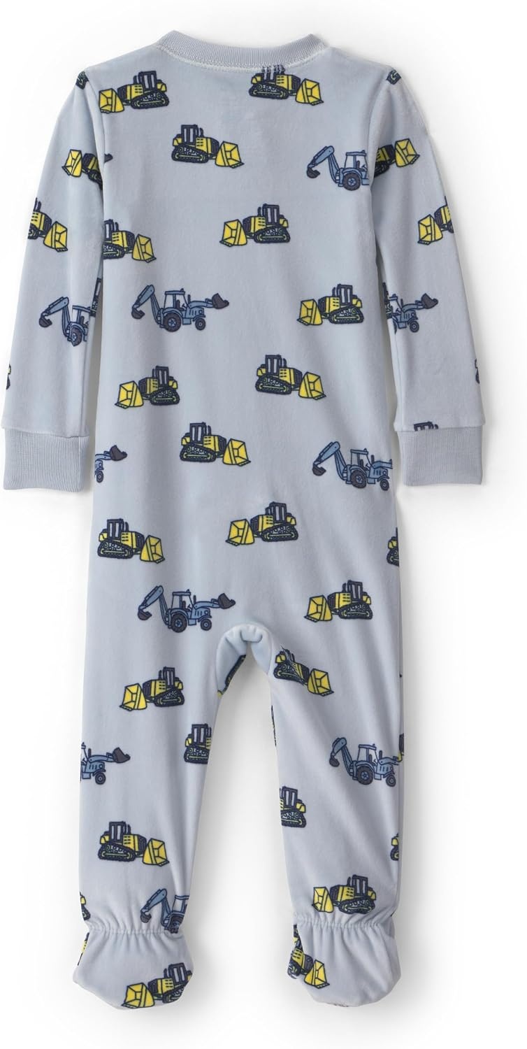 image:imageCarters Baby Boys 1piece Fleece PjBlue Construction