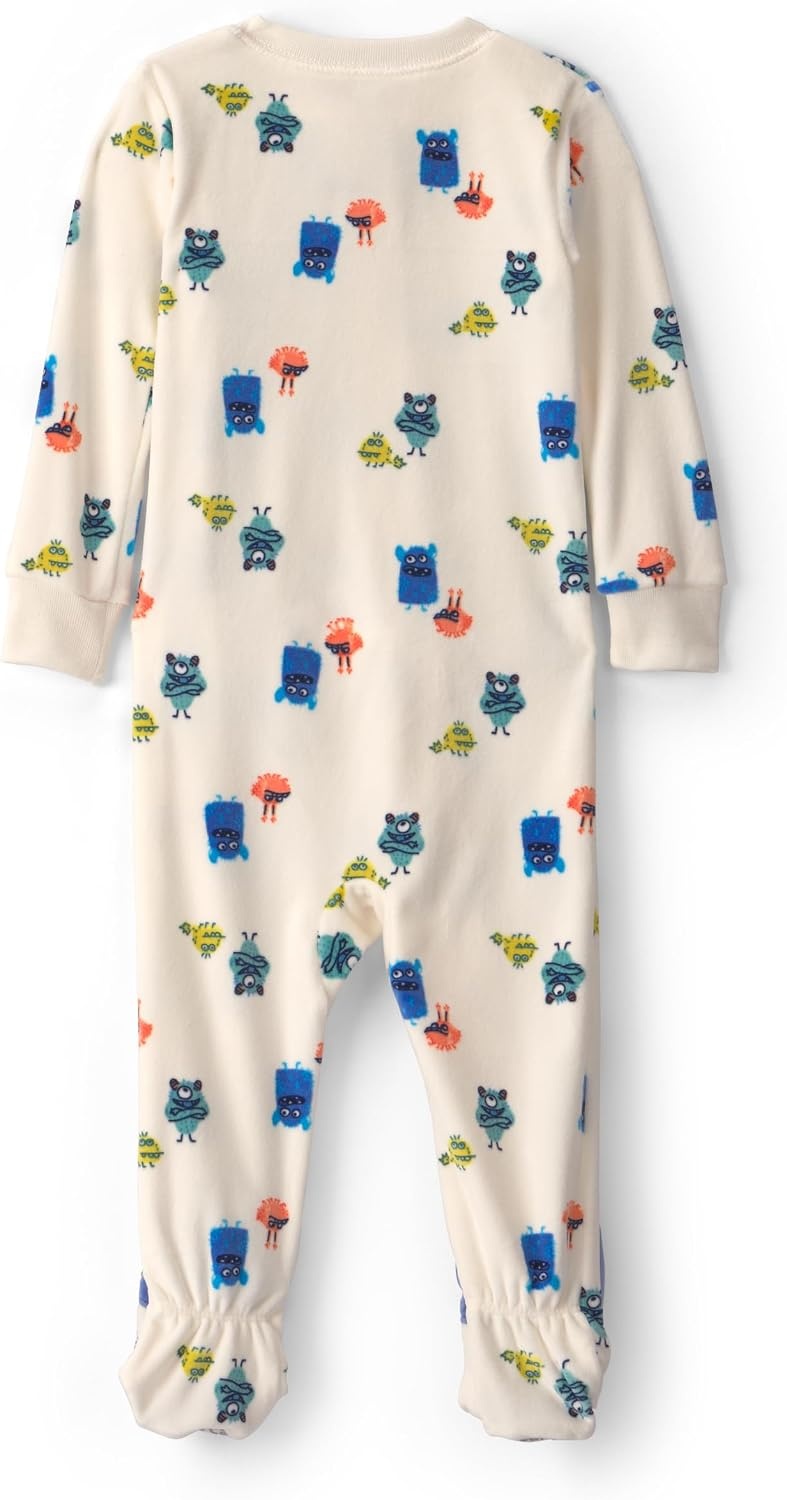 image:imageCarters Baby Boys 1piece Fleece PjBoy Monster Feet