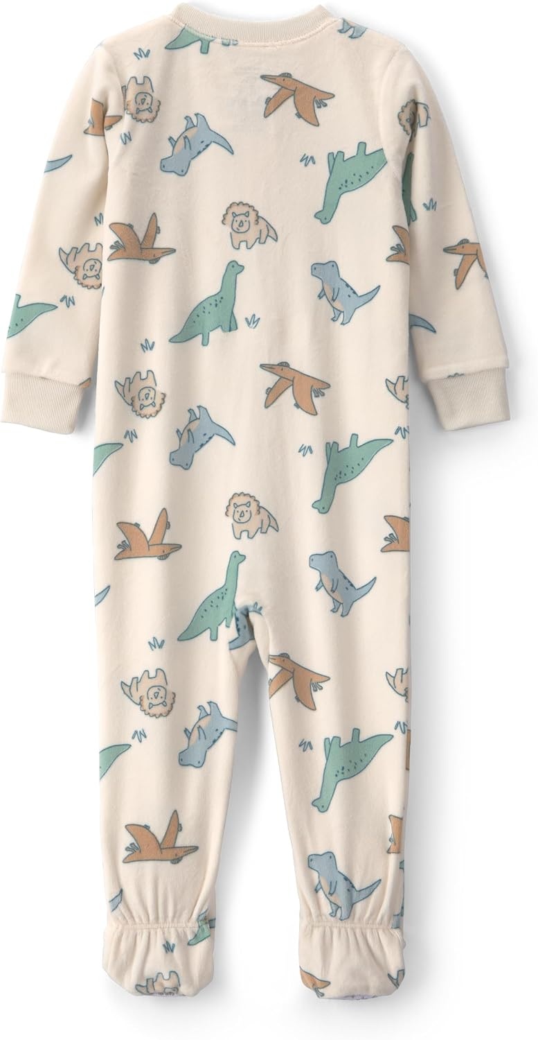 image:imageCarters Baby Boys 1piece Fleece PjDino Print