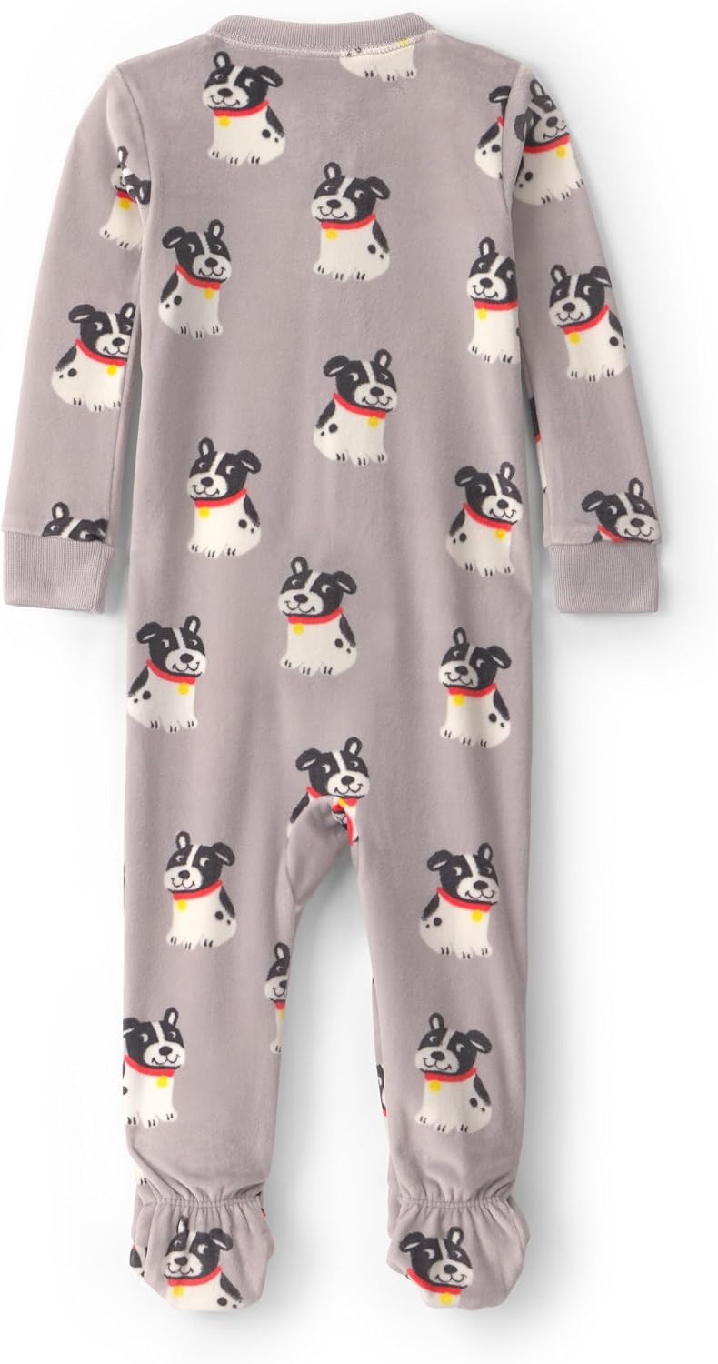 image:imageCarters Baby Boys 1piece Fleece PjGrey Boxer Dog