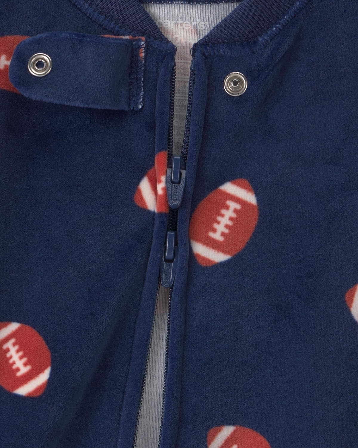 image:imageCarters Baby Boys 1piece Fleece PjNavy Football