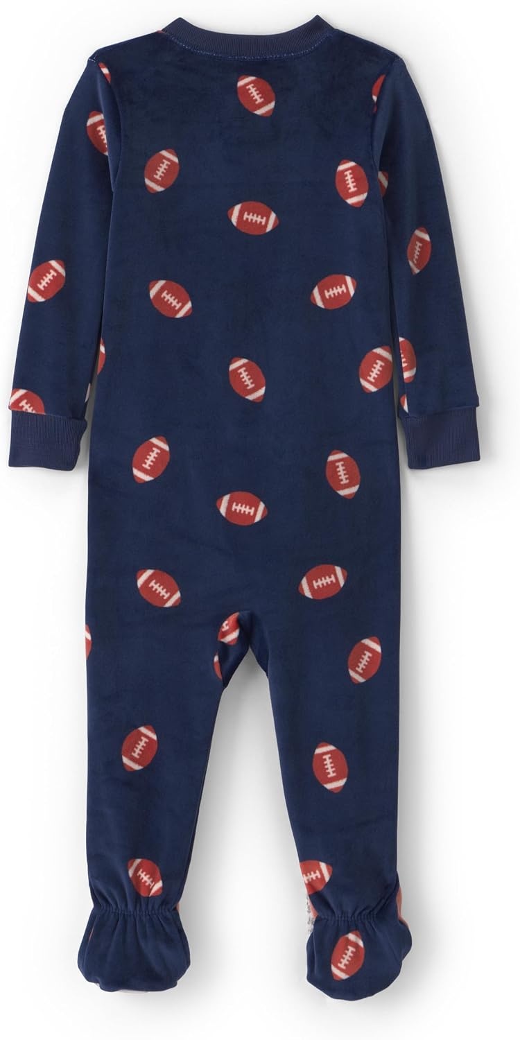 image:imageCarters Baby Boys 1piece Fleece PjNavy Football