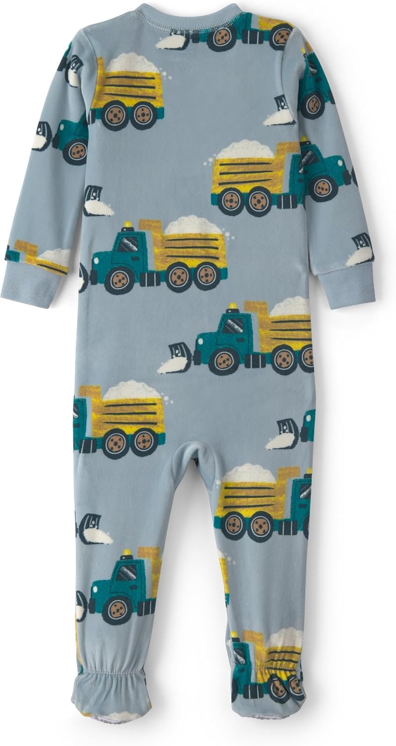 image:imageCarters Baby Boys 1piece Fleece PjSnow Trucks