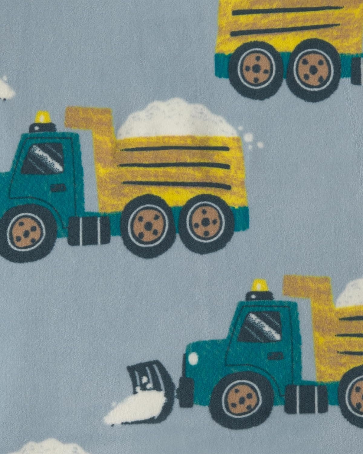 image:imageCarters Baby Boys 1piece Fleece PjSnow Trucks