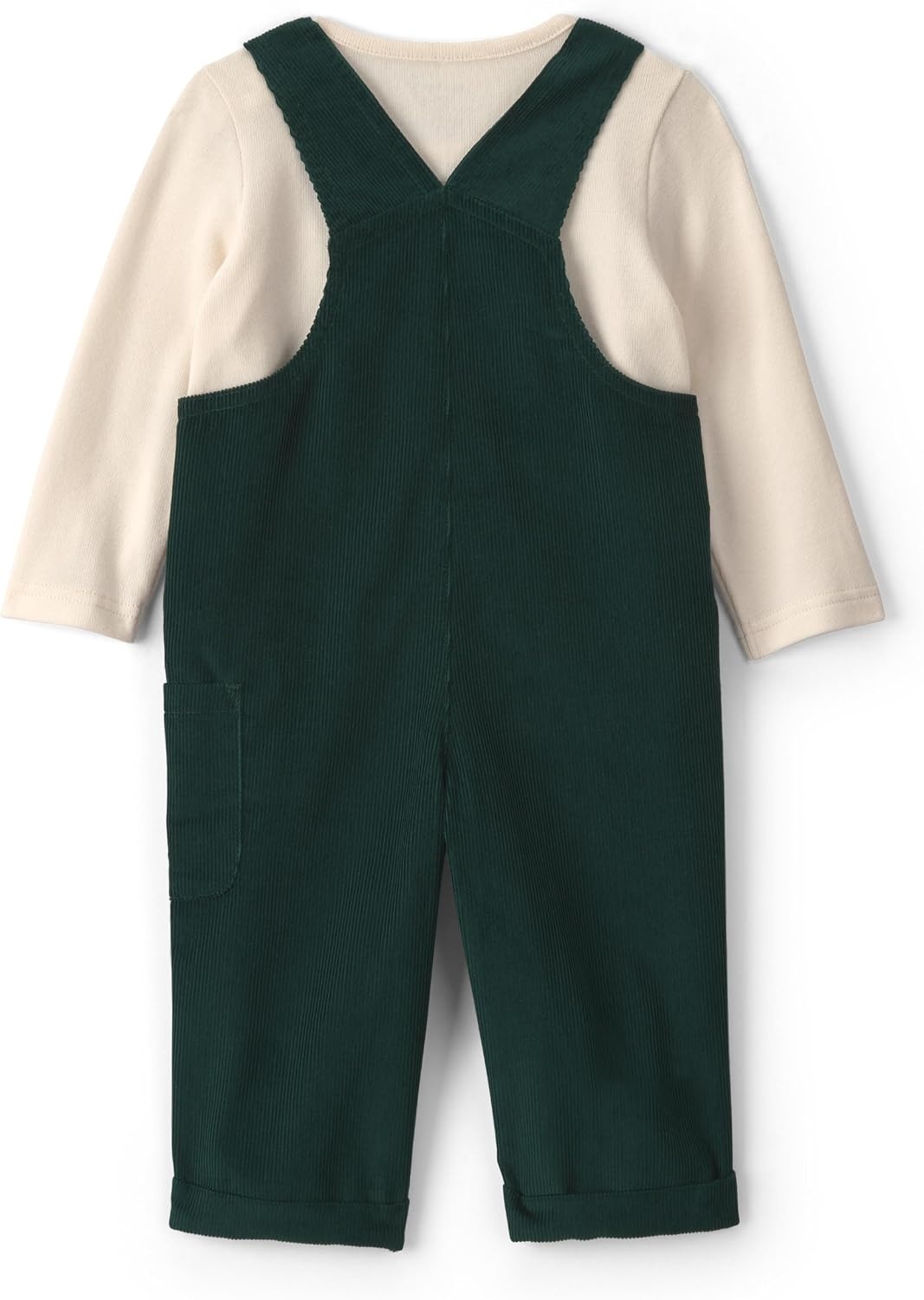 image:imageCarters Baby Boys 2piece Overall Set Blue Navy Sports PatchesGreen Cream Candy Cane
