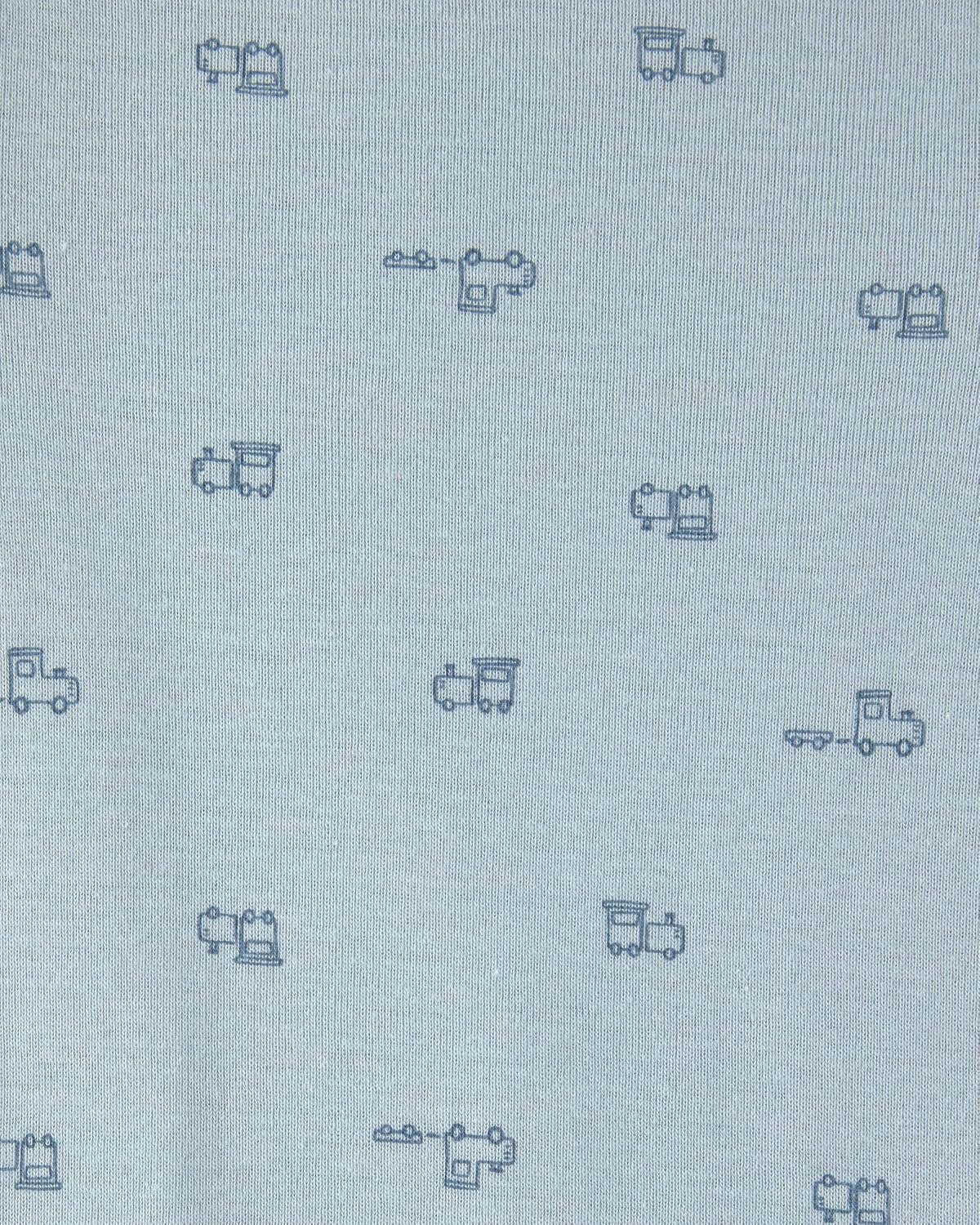 image:imageCarters Baby Boys 3piece Bodysuit Pant SetsBlue Cream Train