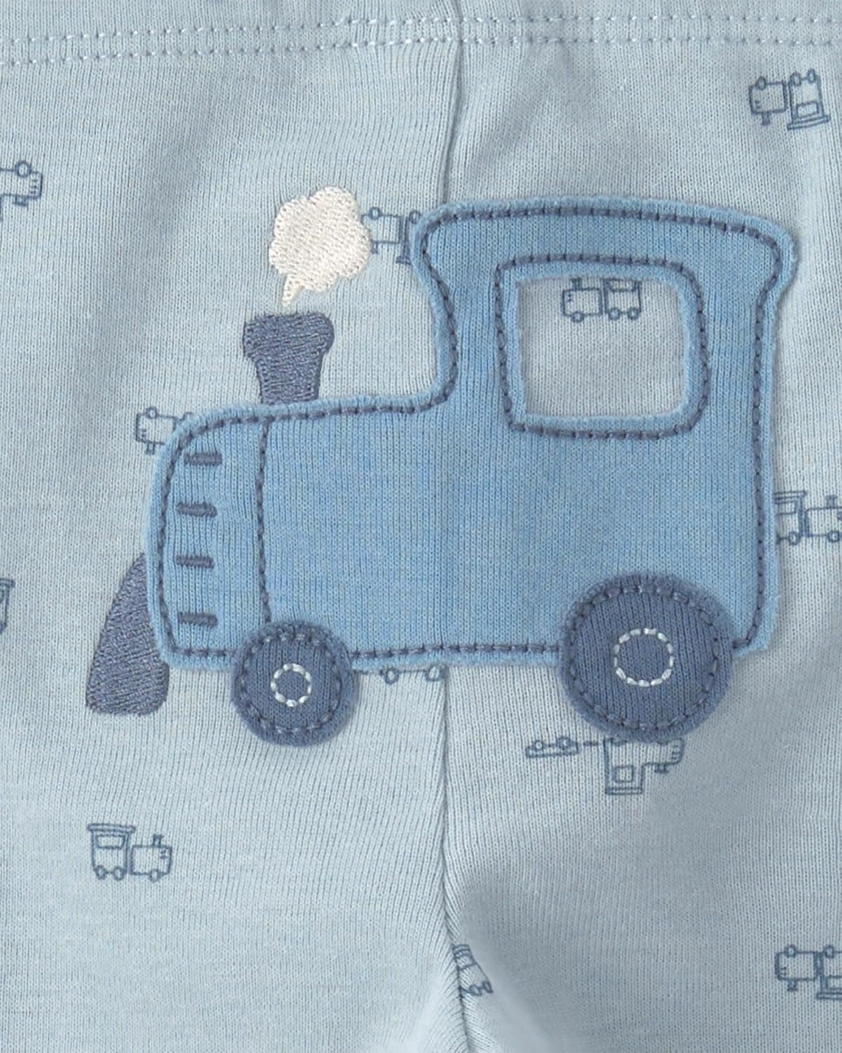 image:imageCarters Baby Boys 3piece Bodysuit Pant SetsBlue Cream Train