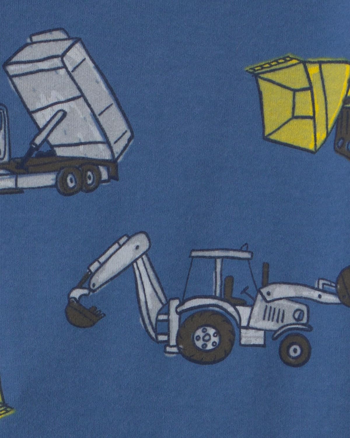 image:imageCarters Baby Boys 4piece Tight Fit Cotton Pajama SetBlue Construction