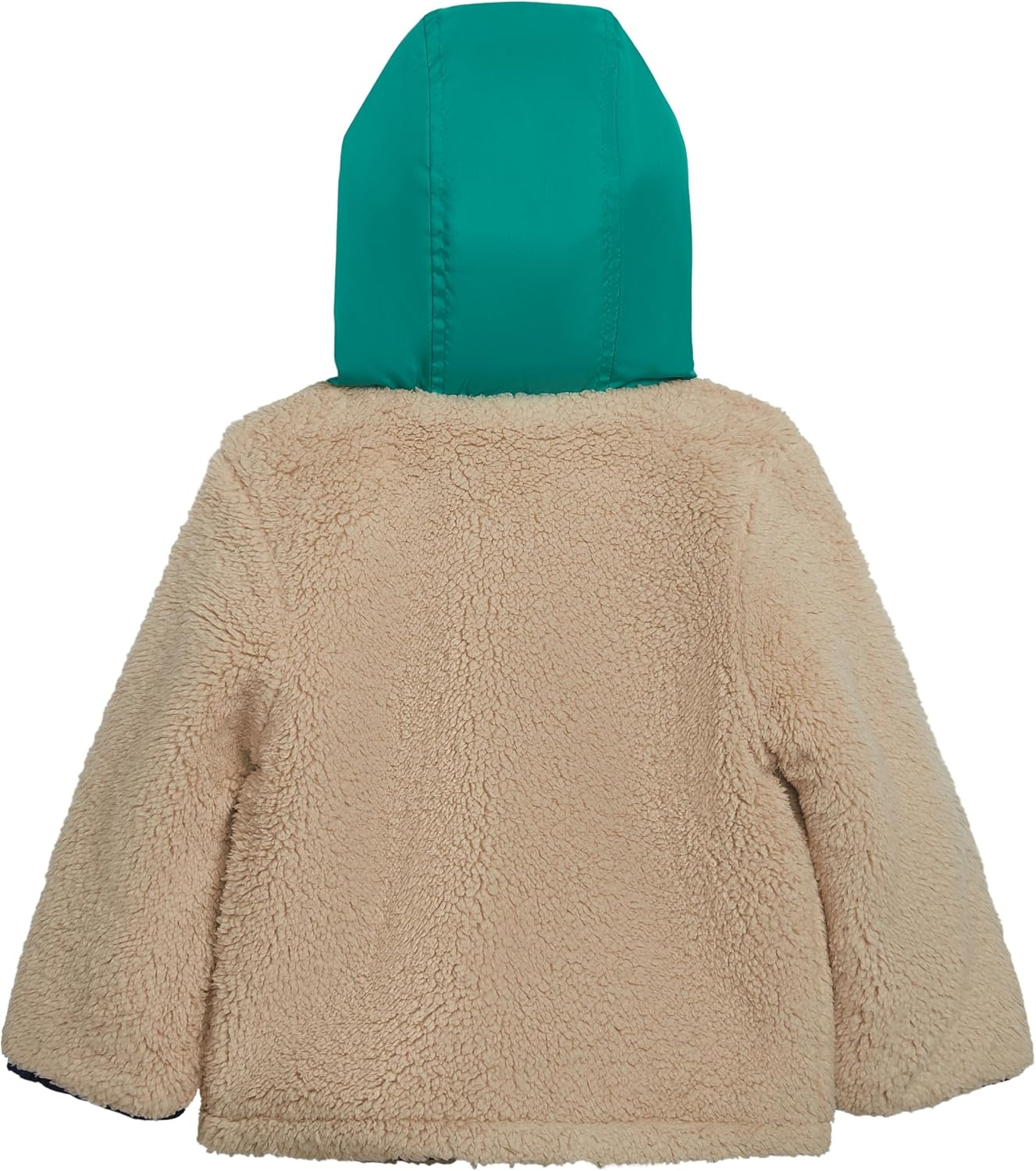 image:imageCarters Baby Boys Midweight Reversible SherpatoPoly Hooded JacketKhaki