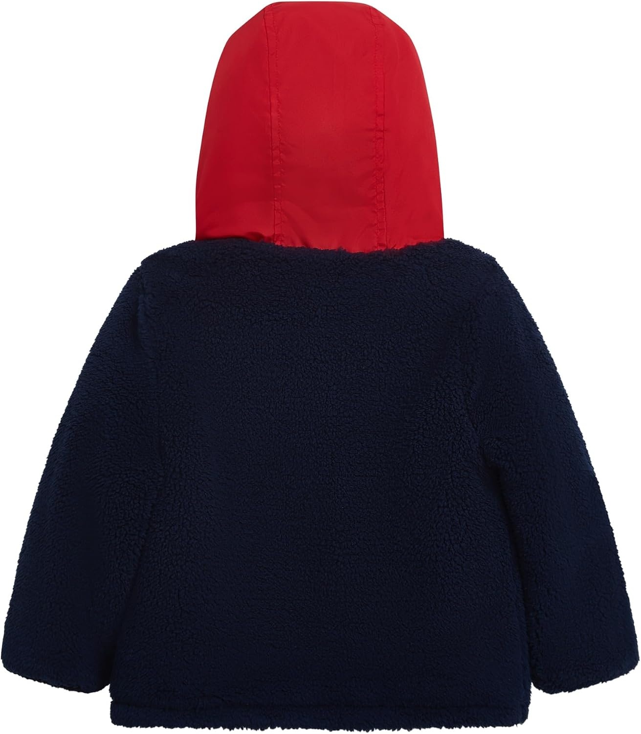 image:imageCarters Baby Boys Midweight Reversible SherpatoPoly Hooded JacketNavy