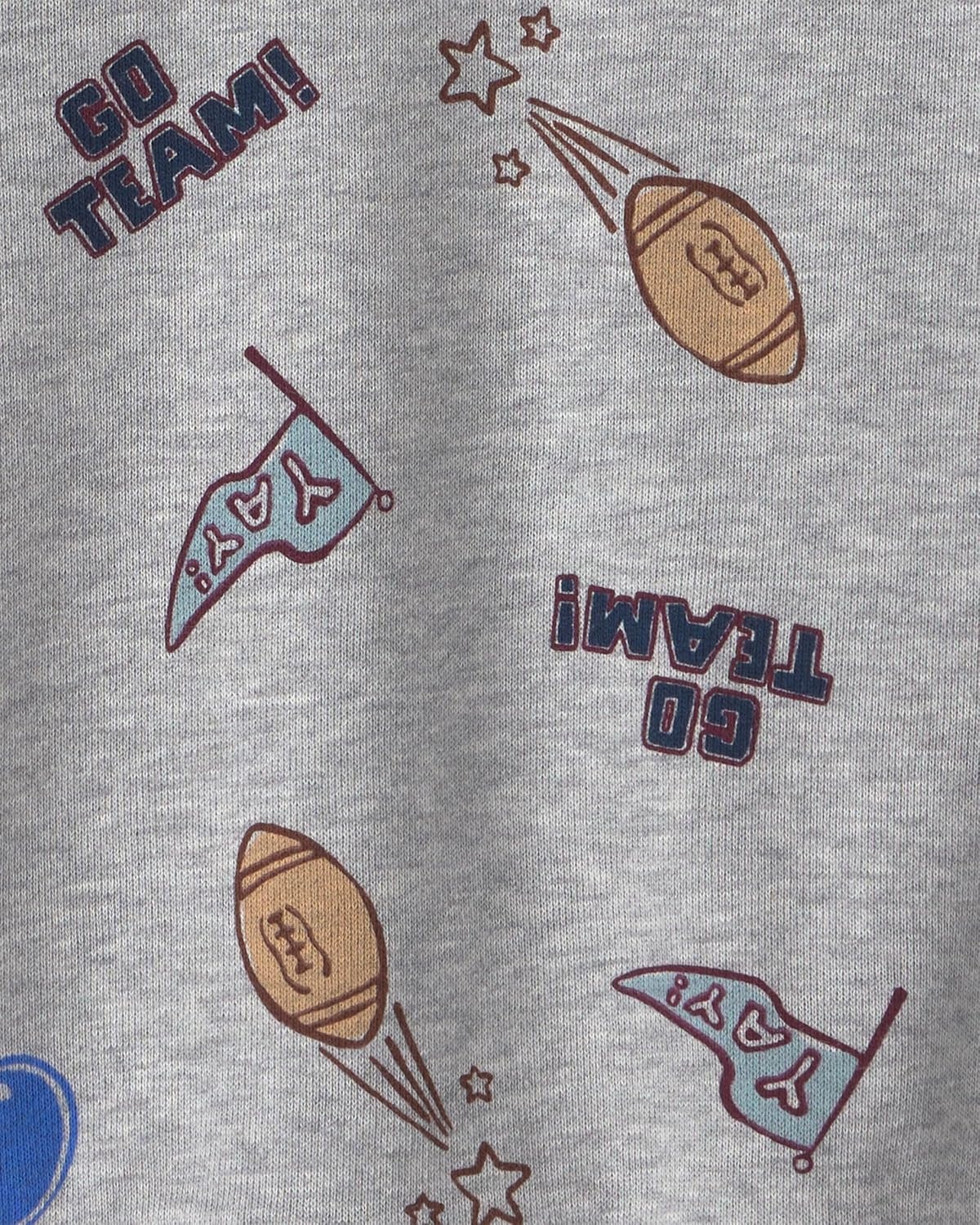 image:imageCarters Baby Boys Pullover SweatshirtGrey Football Print