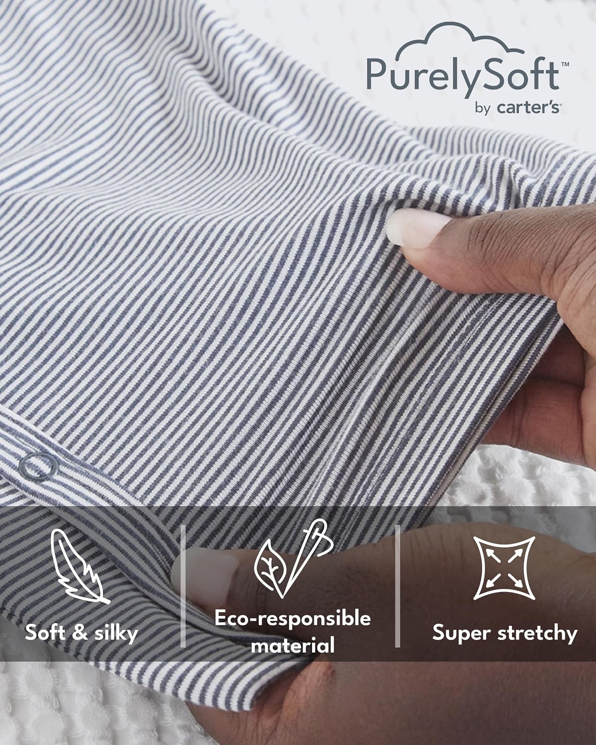 image:imageCarters Baby Boys Purelysoft Longsleeve 2way Zip PajamasArt Print