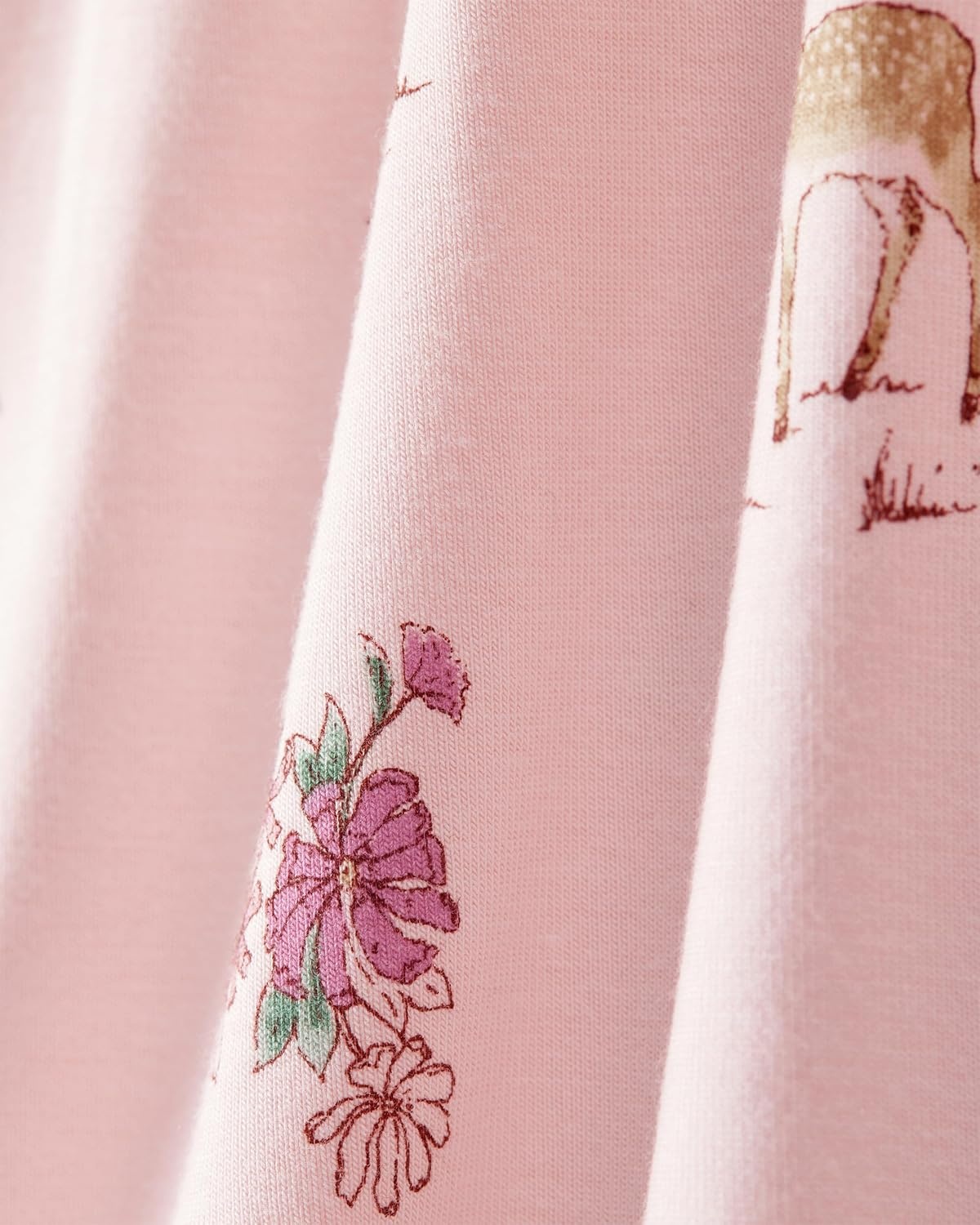 image:imageCarters Baby Boys Purelysoft Longsleeve 2way Zip PajamasPink Woodland