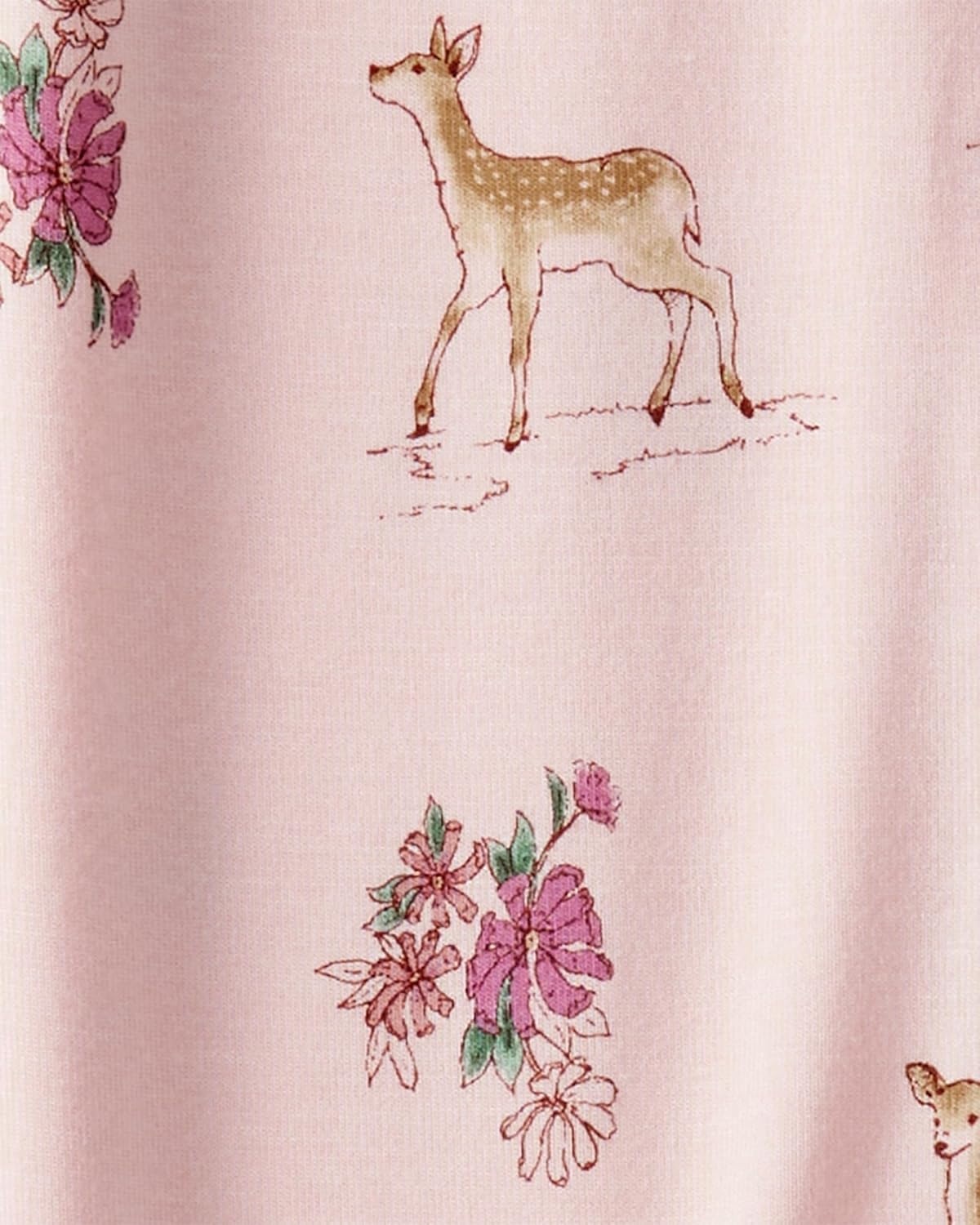 image:imageCarters Baby Boys Purelysoft Longsleeve 2way Zip PajamasPink Woodland