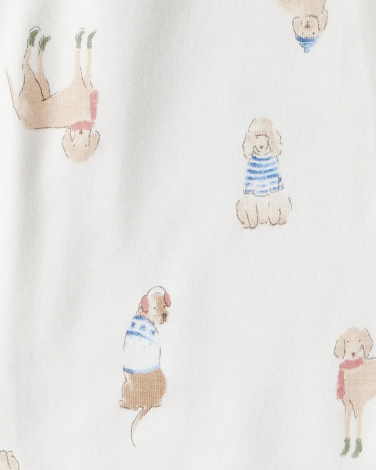 image:imageCarters Baby Boys Purelysoft Longsleeve 2way Zip PajamasWinter Dog