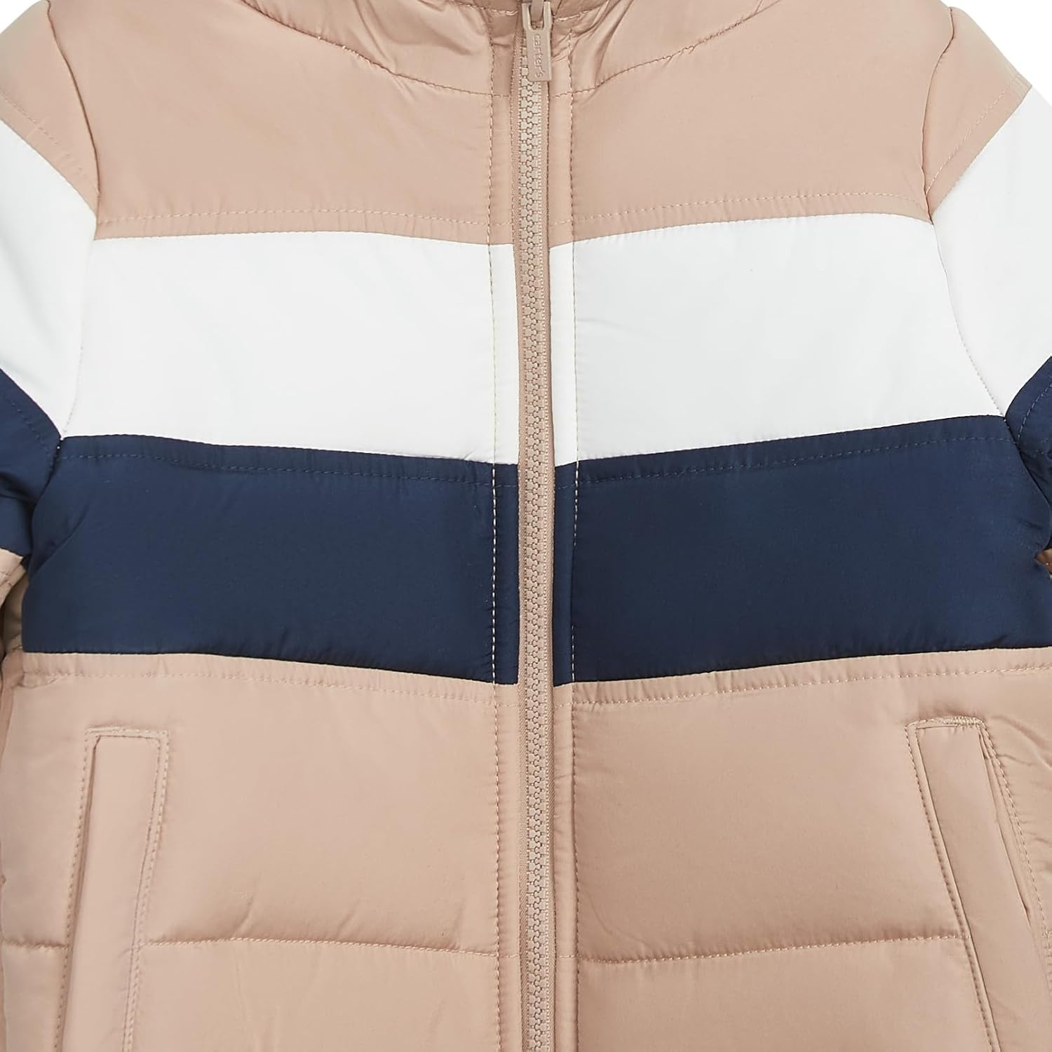 image:imageCarters Baby Boys Sherpalined Heavyweight Hooded Puffer JacketKhaki