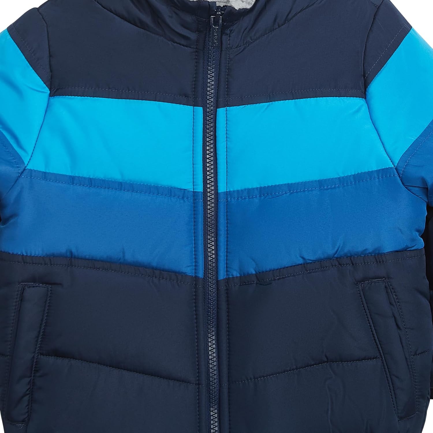 image:imageCarters Baby Boys Sherpalined Heavyweight Hooded Puffer JacketNavy