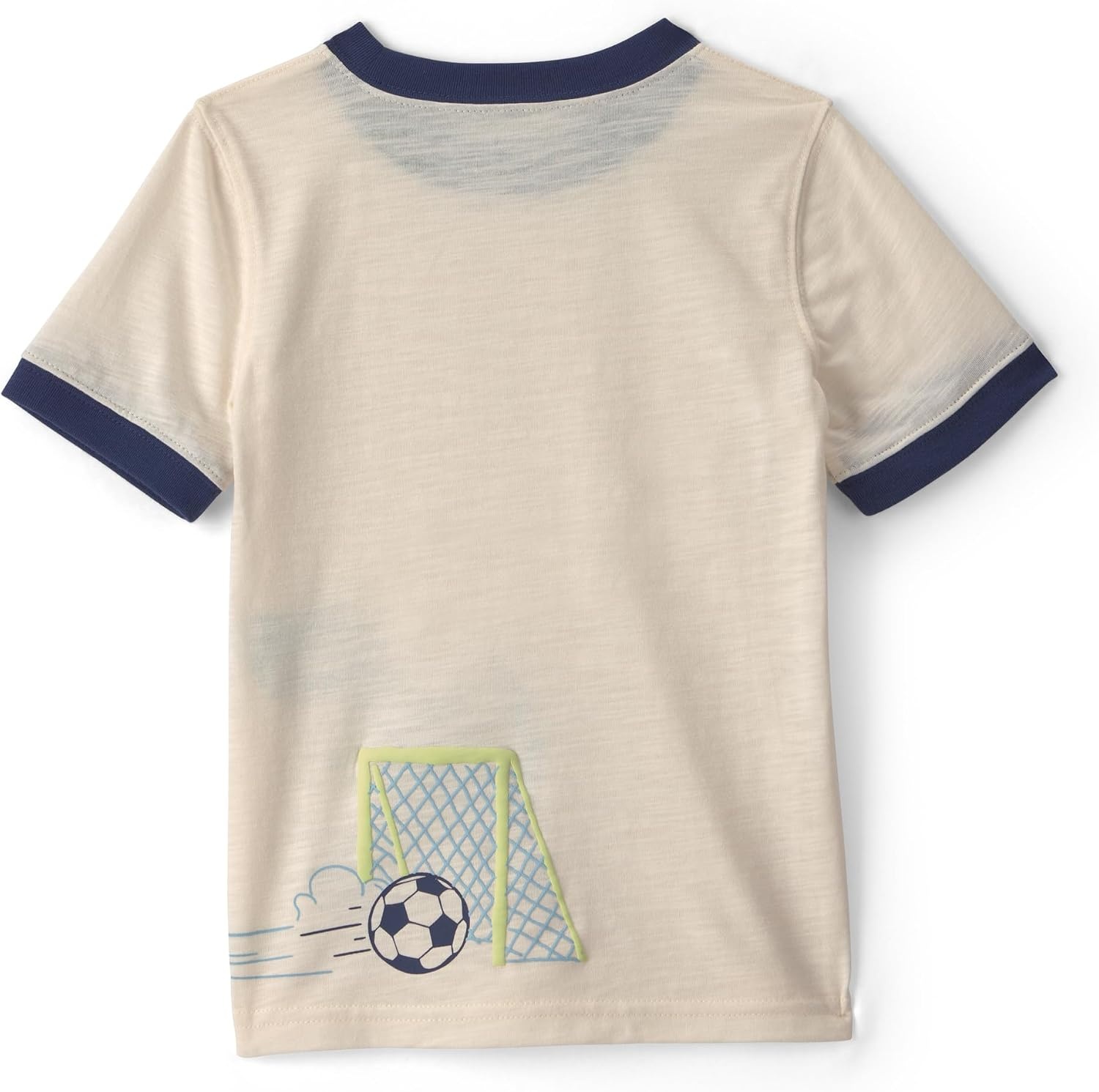 image:imageCarters Baby Boys ShortSleeve Graphic Tee ShirtCream Dinosaur Soccer