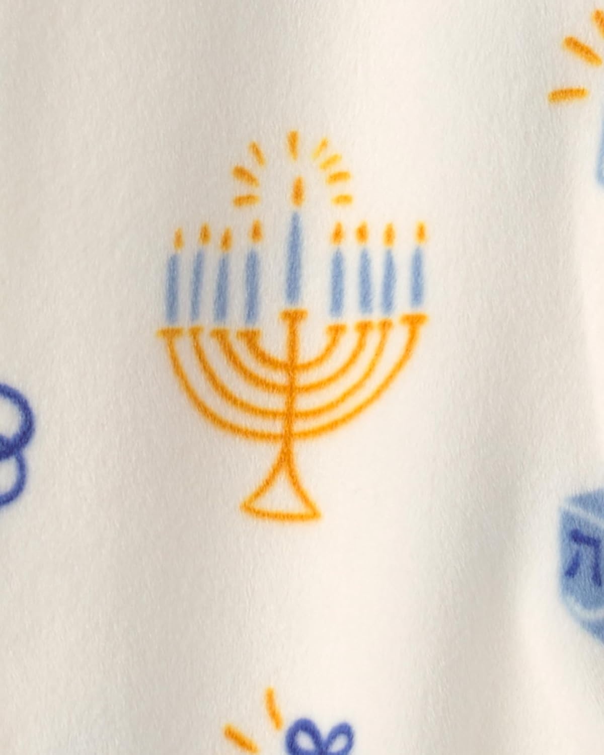 image:imageCarters Baby Fleece Holiday Sleep and PlayCream Hanukkah