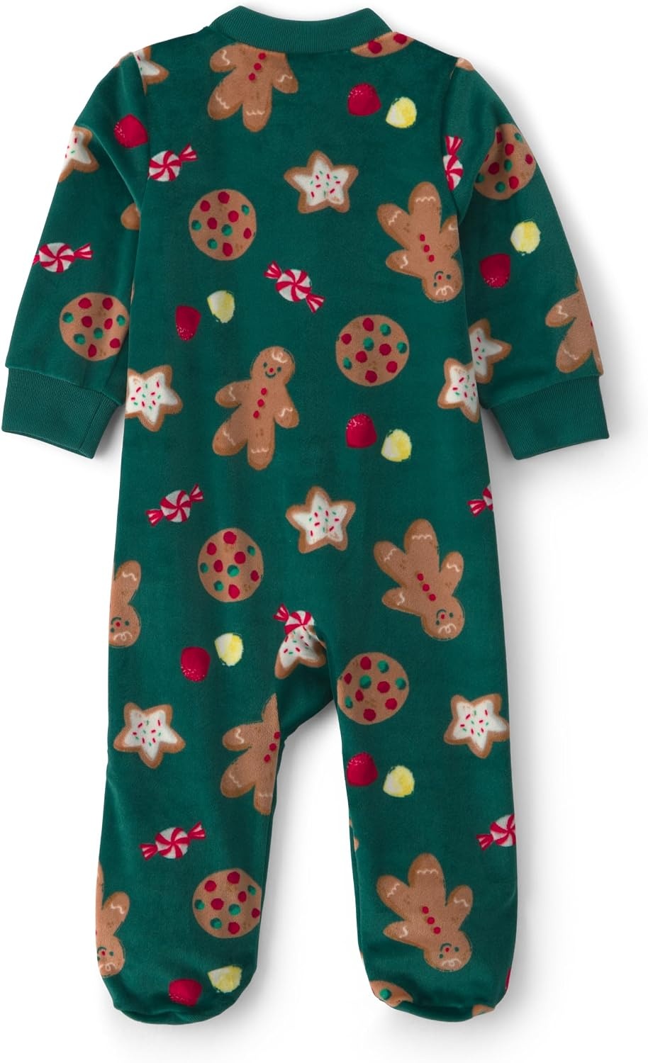 image:imageCarters Baby Fleece Holiday Sleep and PlayGreen Gingerbread