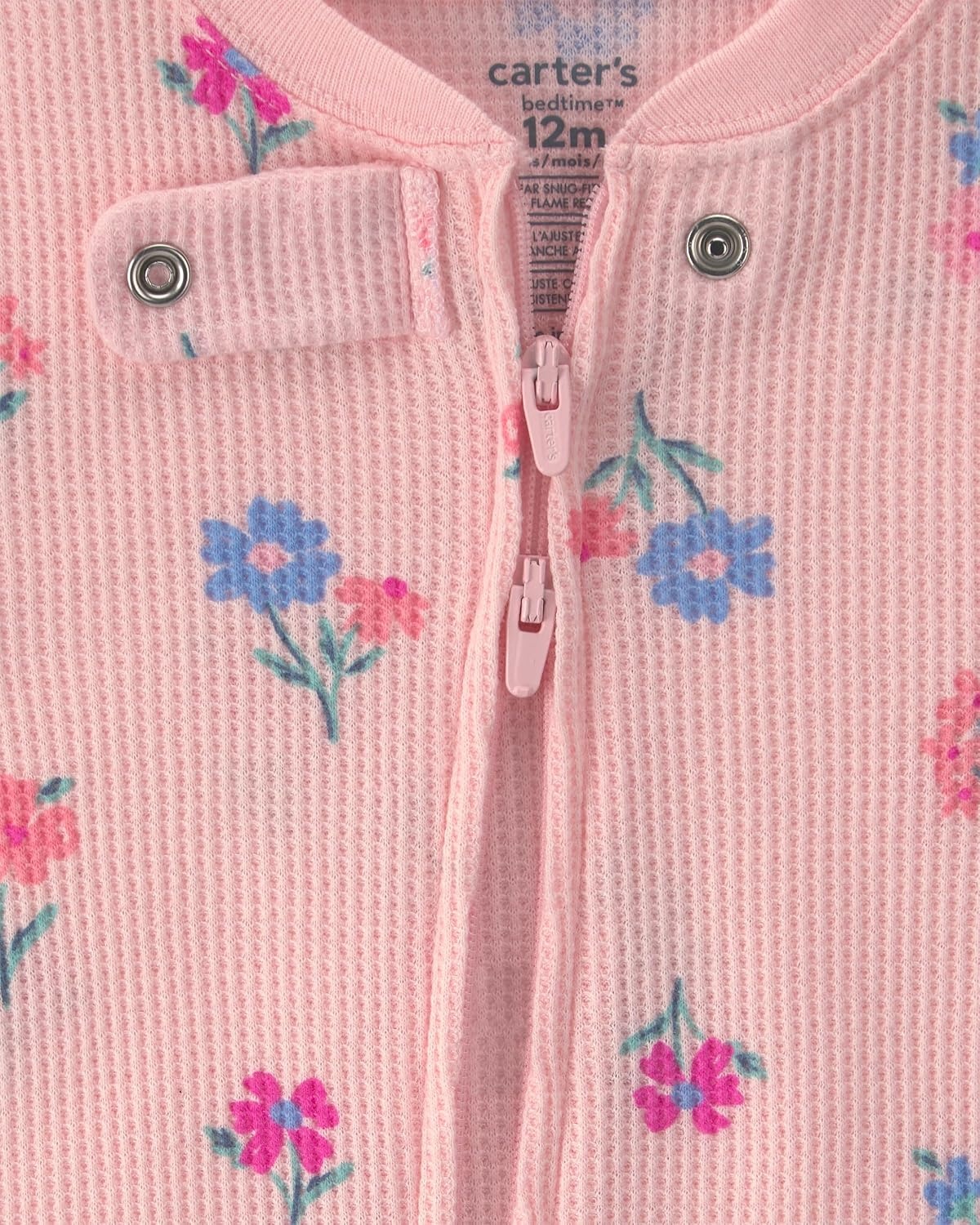 image:imageCarters Baby Girls 1piece Cotton PjPink Floral