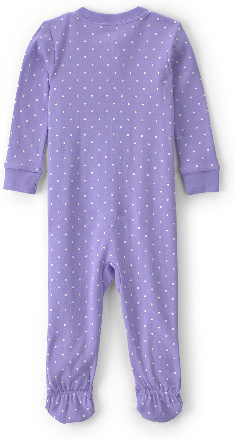 image:imageCarters Baby Girls 1piece Cotton PjPurple Animal