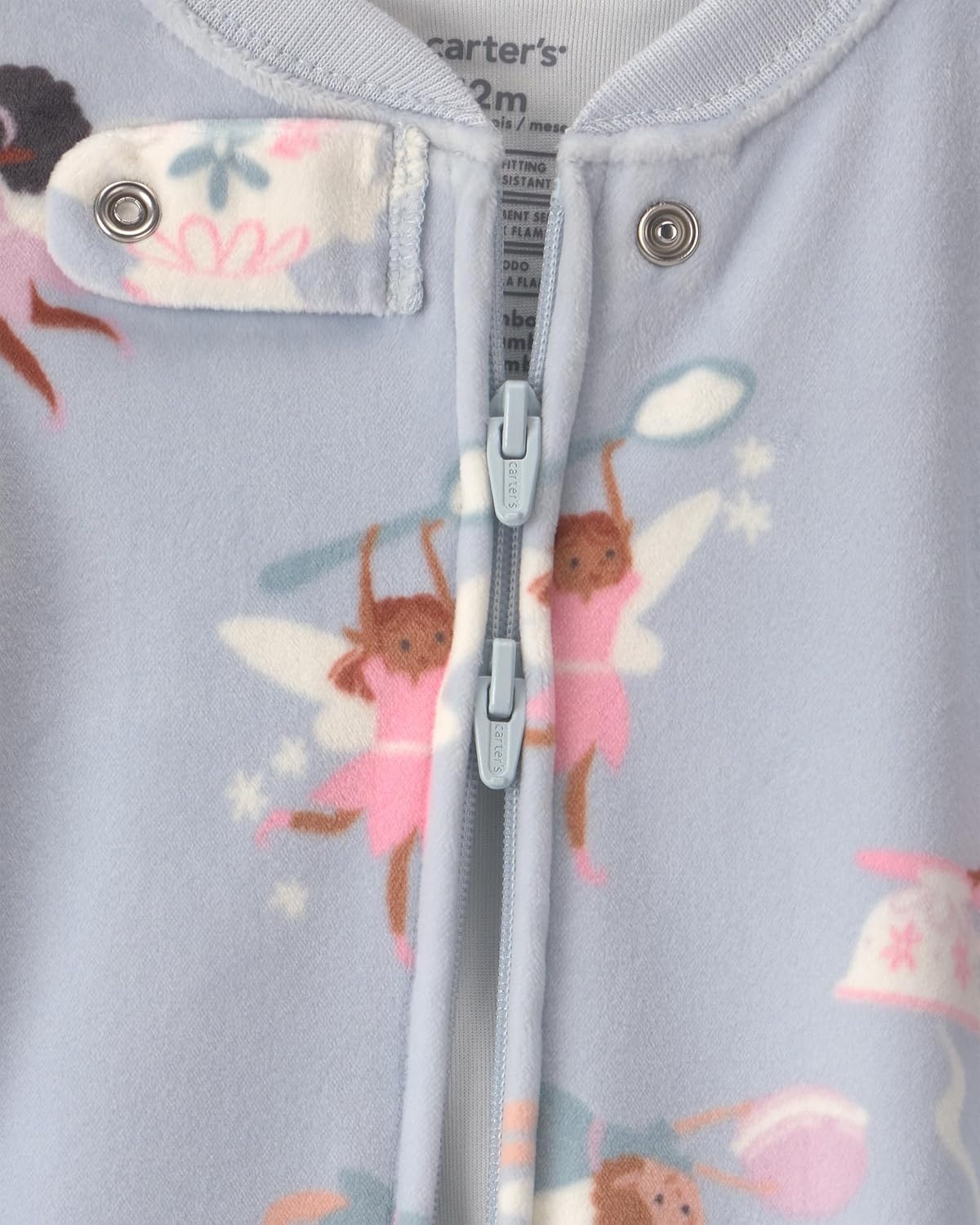 image:imageCarters Baby Girls 1piece Fleece PjBlue Fairies