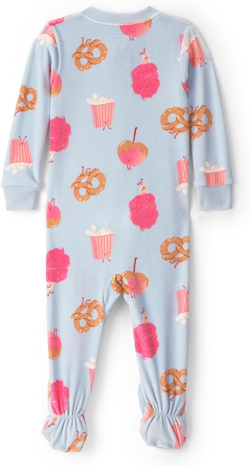 image:imageCarters Baby Girls 1piece Fleece PjFestival Food Print