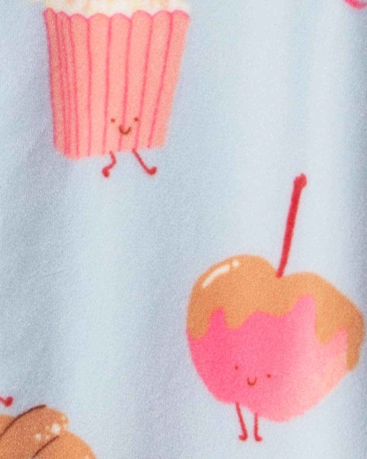 image:imageCarters Baby Girls 1piece Fleece PjFestival Food Print