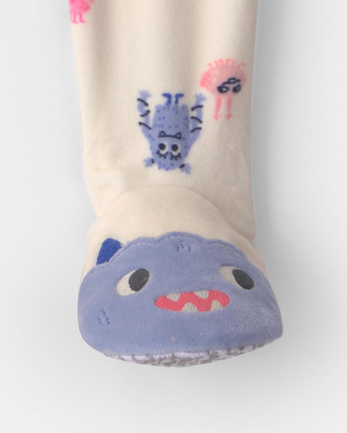 image:imageCarters Baby Girls 1piece Fleece PjGril Monster Feet