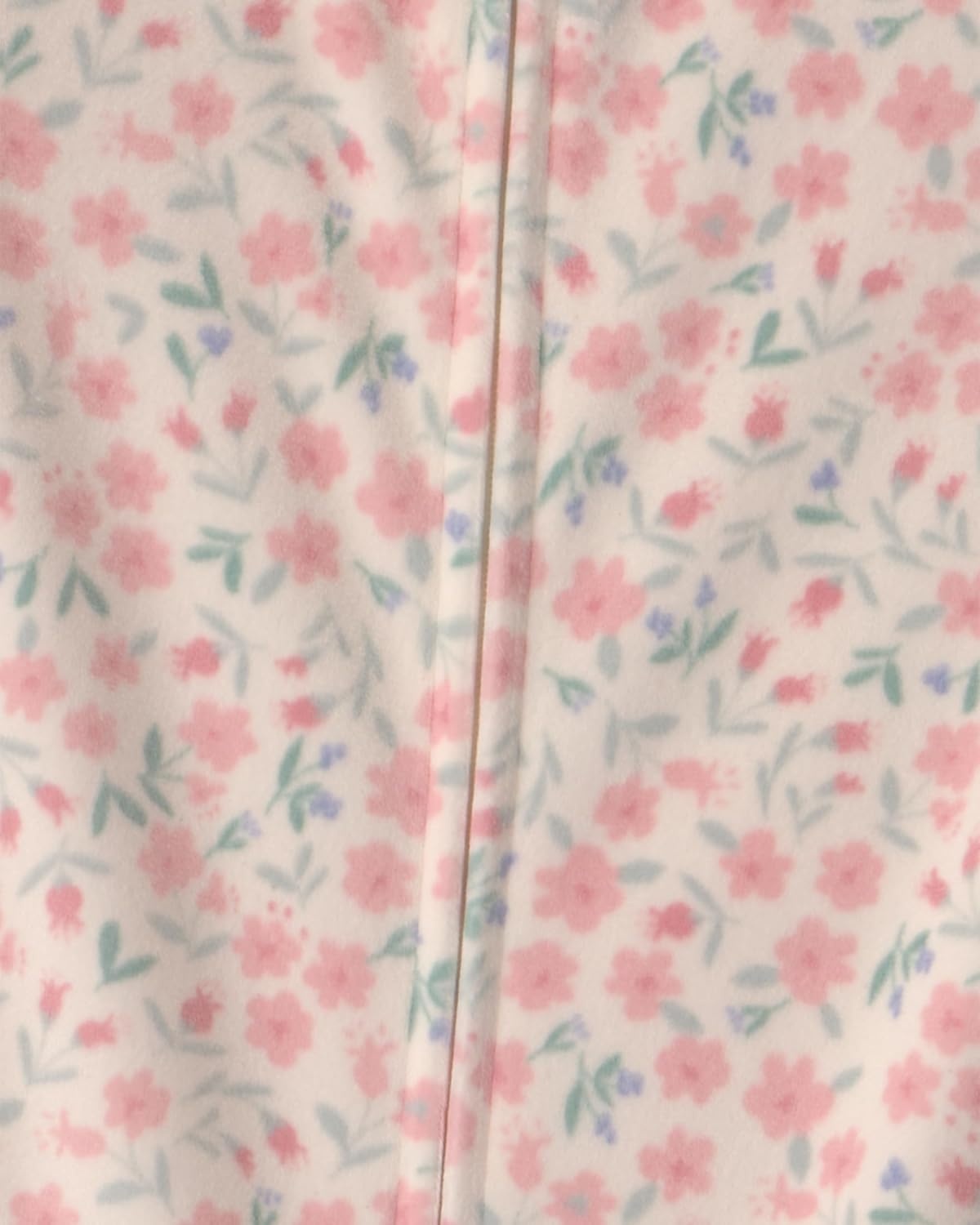 image:imageCarters Baby Girls 1piece Fleece PjIvory Ditzy Floral