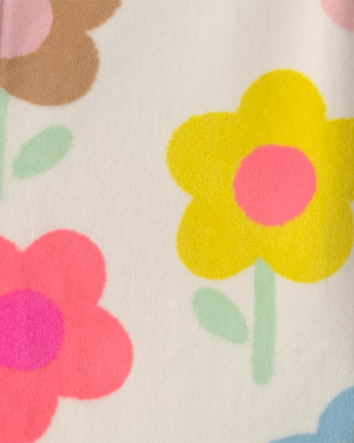 image:imageCarters Baby Girls 1piece Fleece PjMulti Flowers
