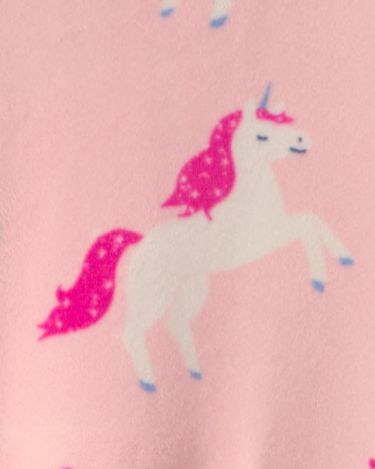 image:imageCarters Baby Girls 1piece Fleece PjPink Unicorn