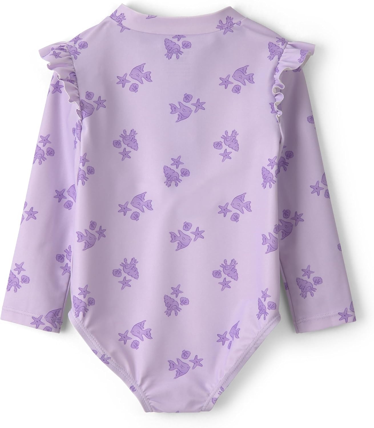 image:imageCarters Baby Girls 1piece RashguardPurple Fish