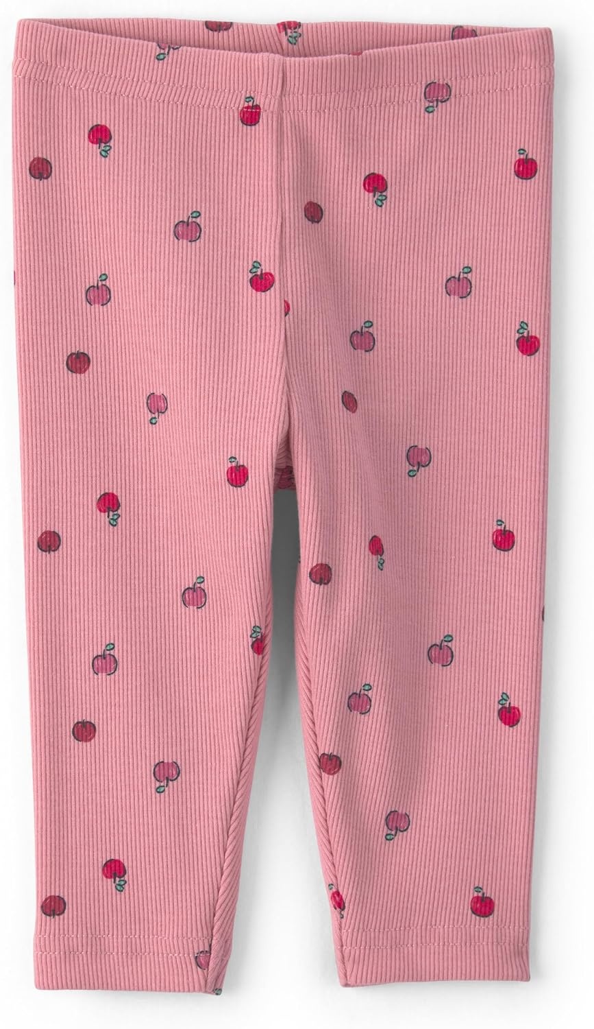 image:imageCarters Baby Girls 2piece Bodysuit Pant SetCream Pink Apple Print
