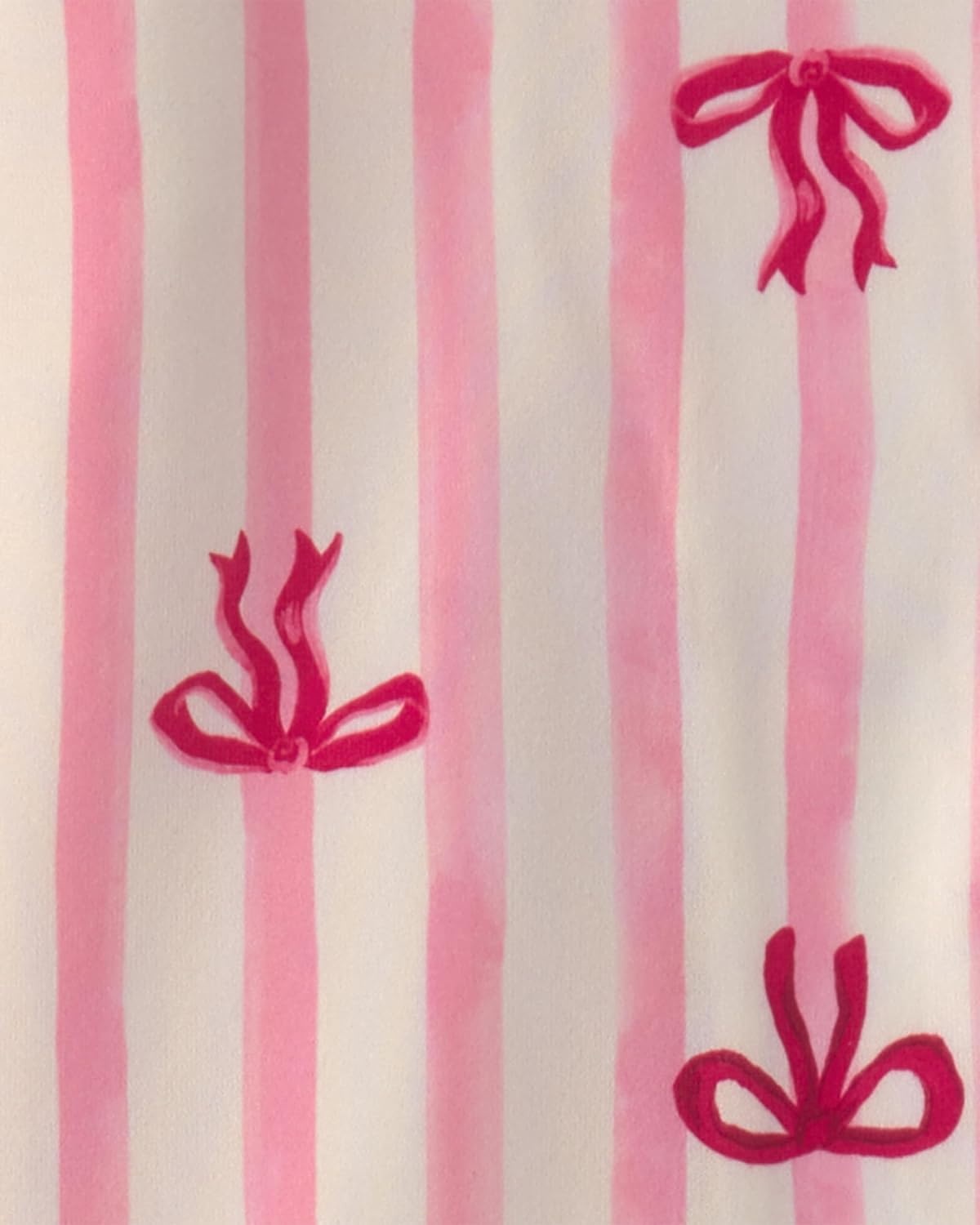 image:imageCarters Baby Girls 2piece Fleece Holiday Coat PjsPink Red Bows Stripe