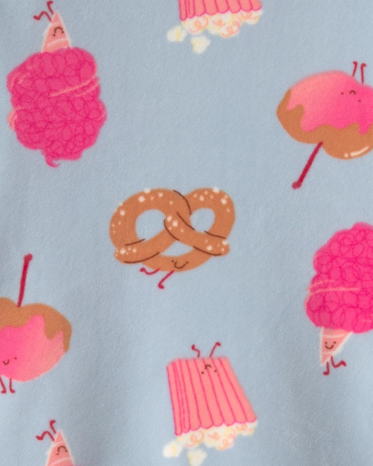image:imageCarters Baby Girls 2piece Fleece PjsFestival Food Print